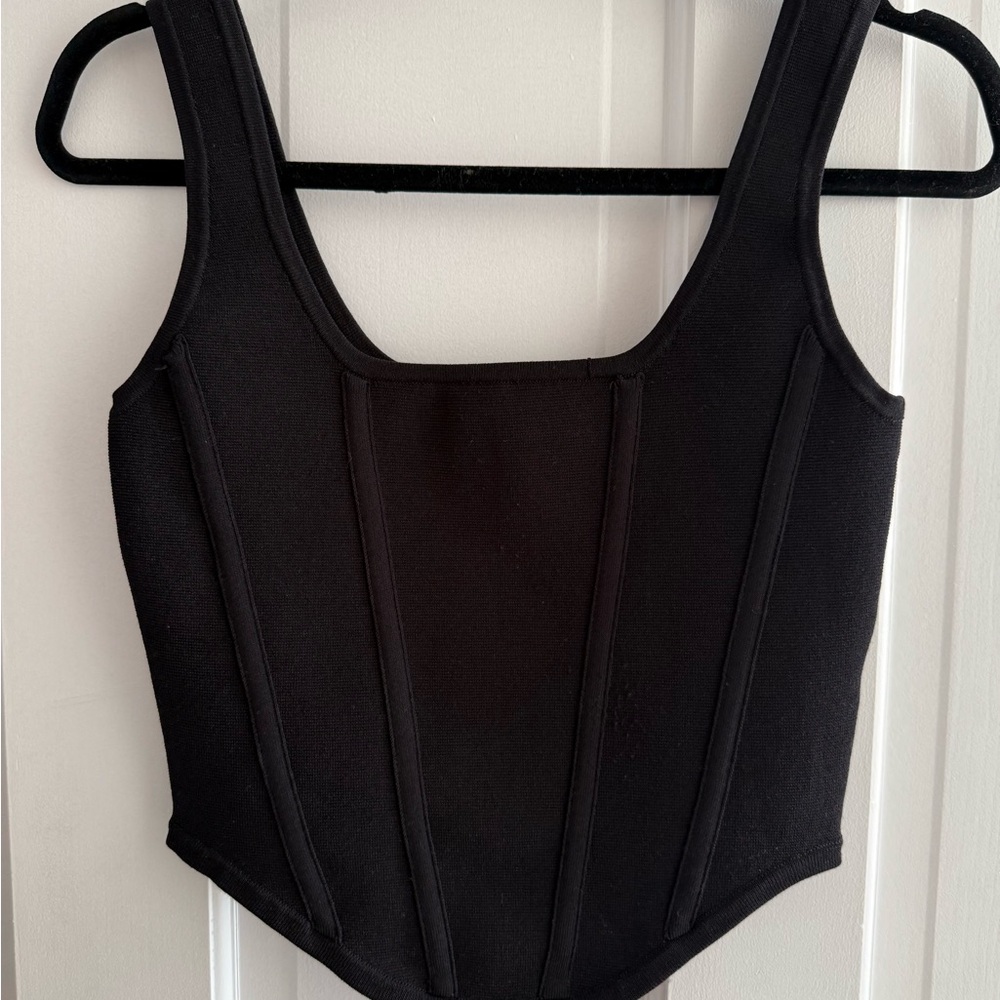 Express Black Body Contour Top